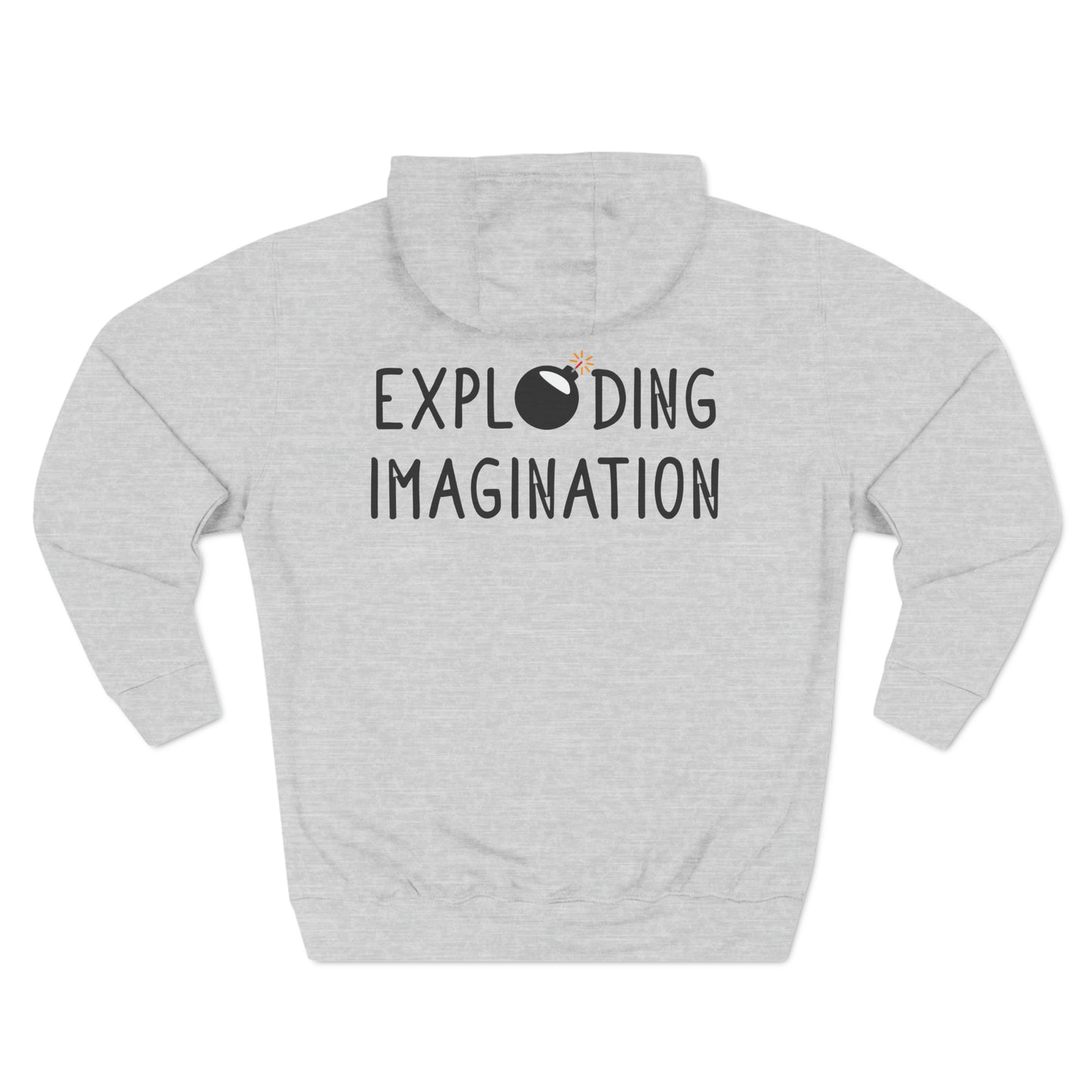 Exploding Imagination: 'Look Deeper' - Intense Eyes Three-Panel Fleece Hoodie