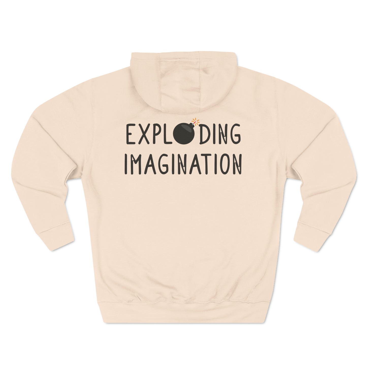 Exploding Imagination: 'Look Deeper' - Intense Eyes Three-Panel Fleece Hoodie