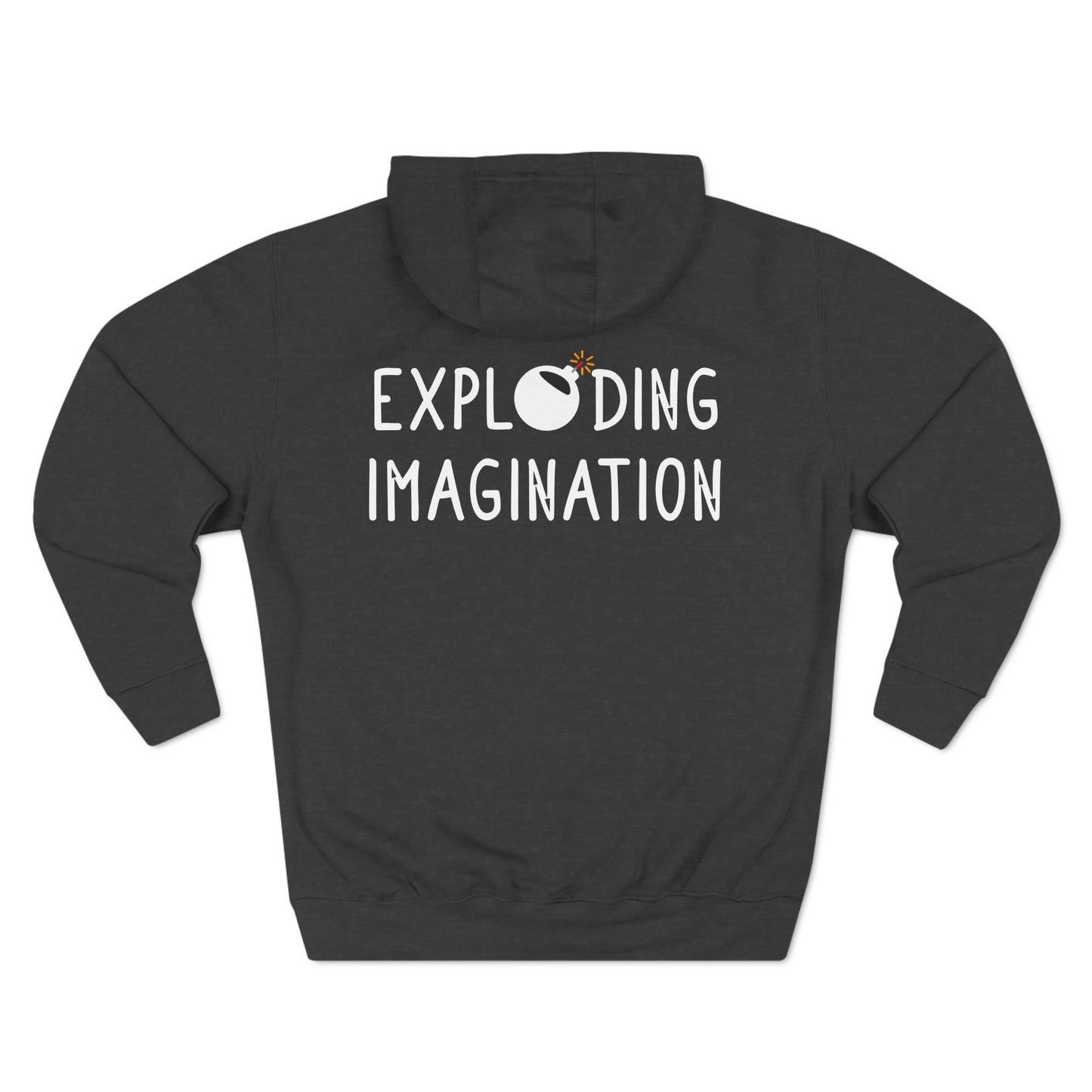 Exploding Imagination: 'Look Deeper' - Intense Eyes Three-Panel Fleece Hoodie