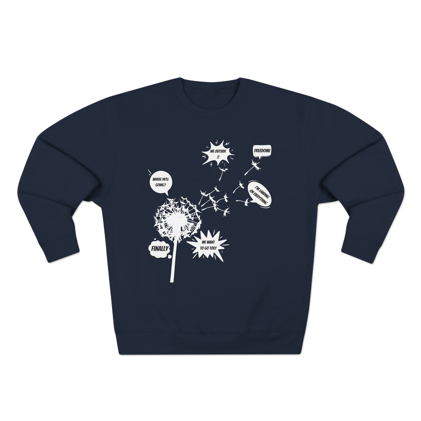 Embrace Freedom with 'We Outside!!' Dandelion Tee & Sweatshirt - Exploding Imagination