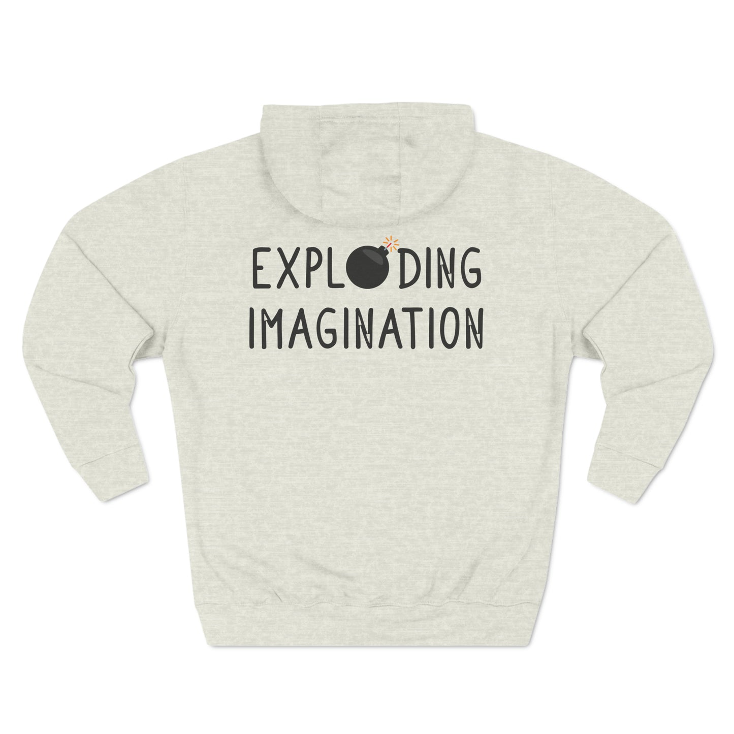 Exploding Imagination: 'Look Deeper' - Intense Eyes Three-Panel Fleece Hoodie