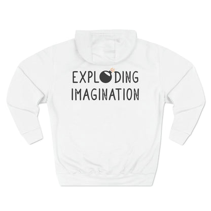 Exploding Imagination: 'Look Deeper' - Intense Eyes Three-Panel Fleece Hoodie