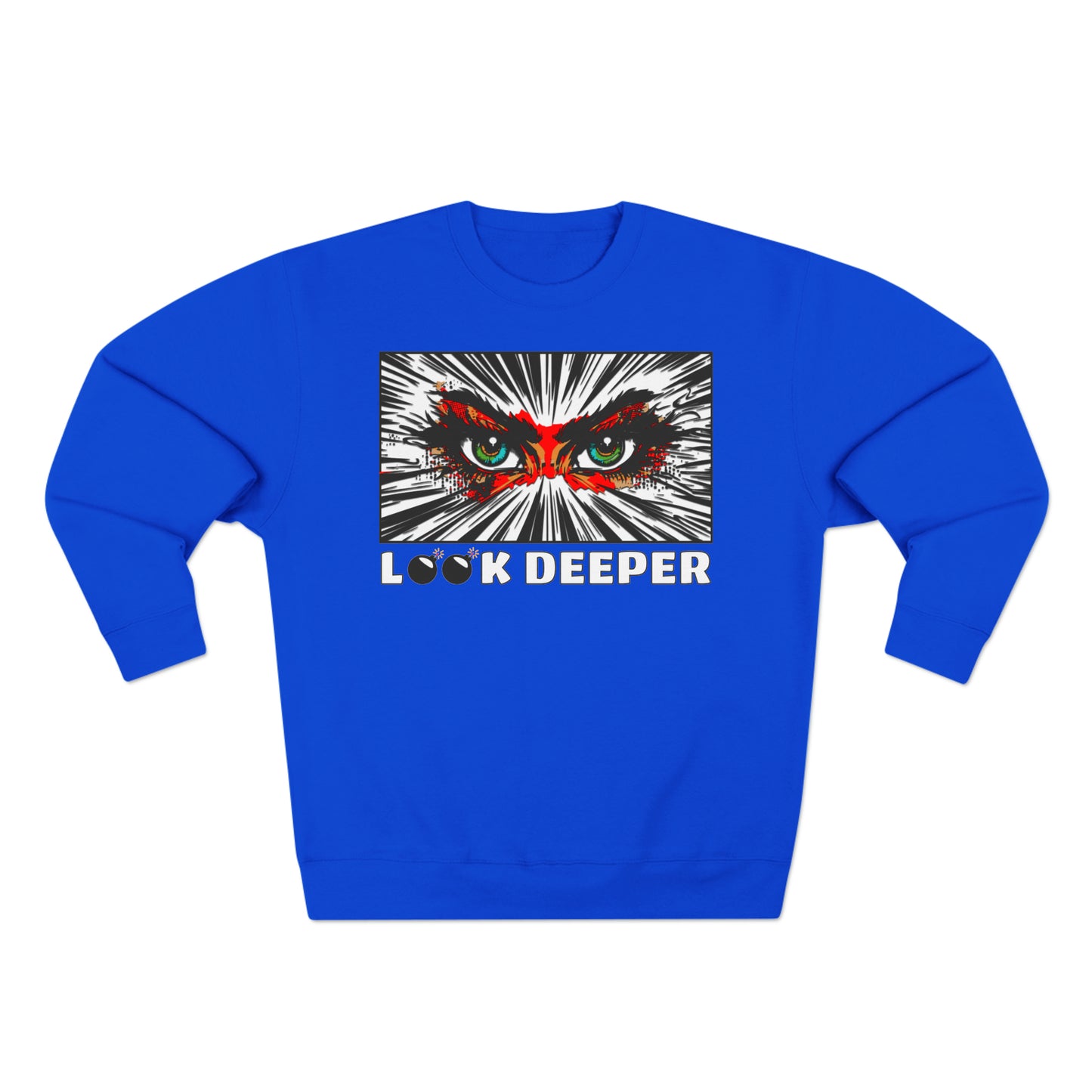 Look Deeper Graphic Tee: Intense Gaze