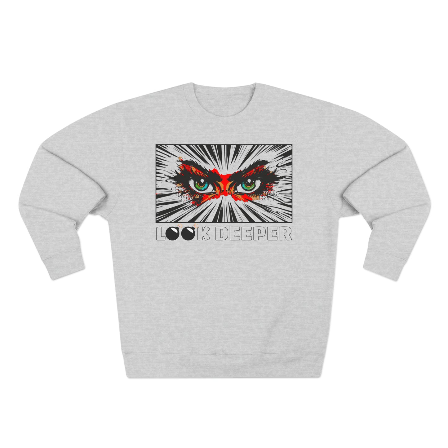 Look Deeper Graphic Tee: Intense Gaze