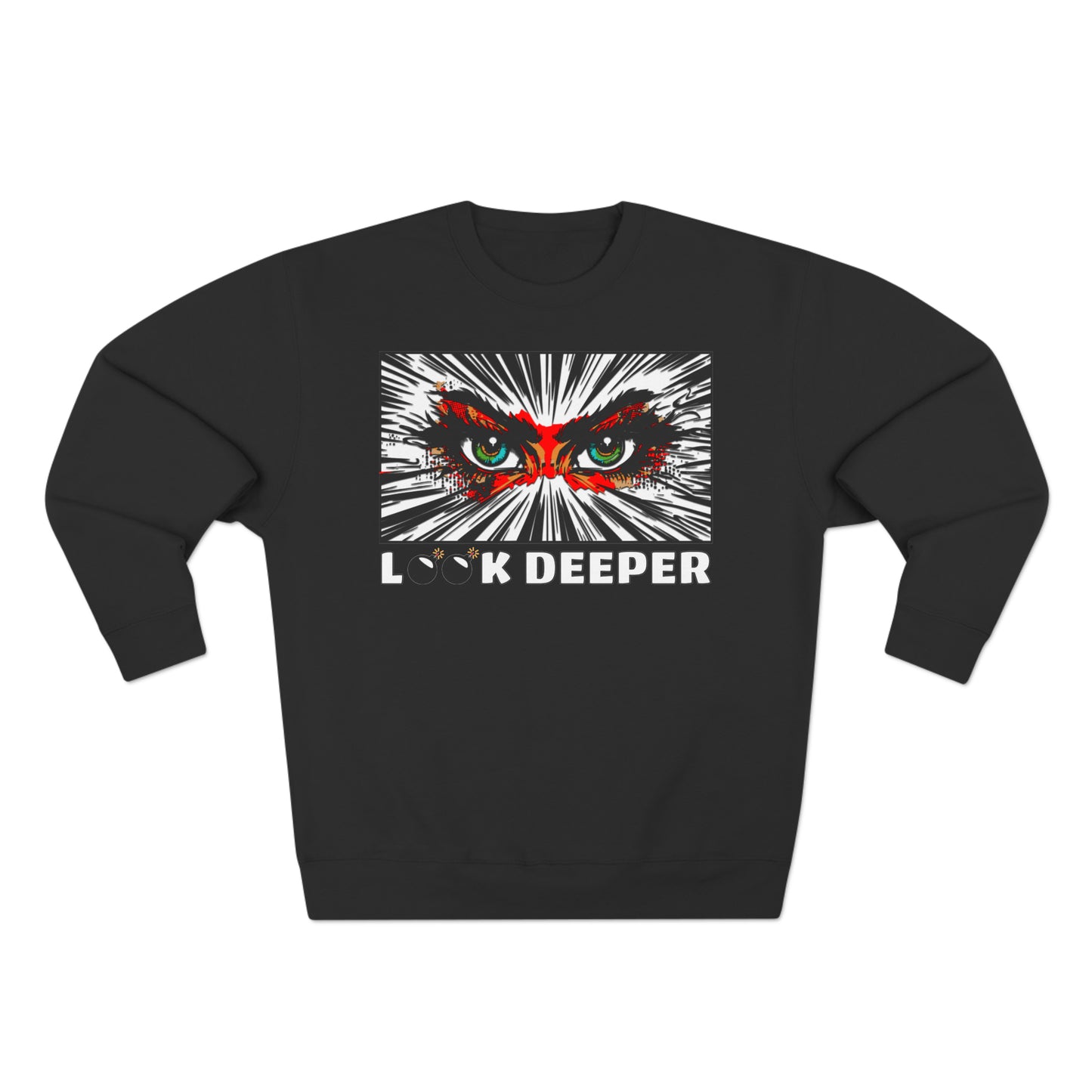 Look Deeper Graphic Tee: Intense Gaze