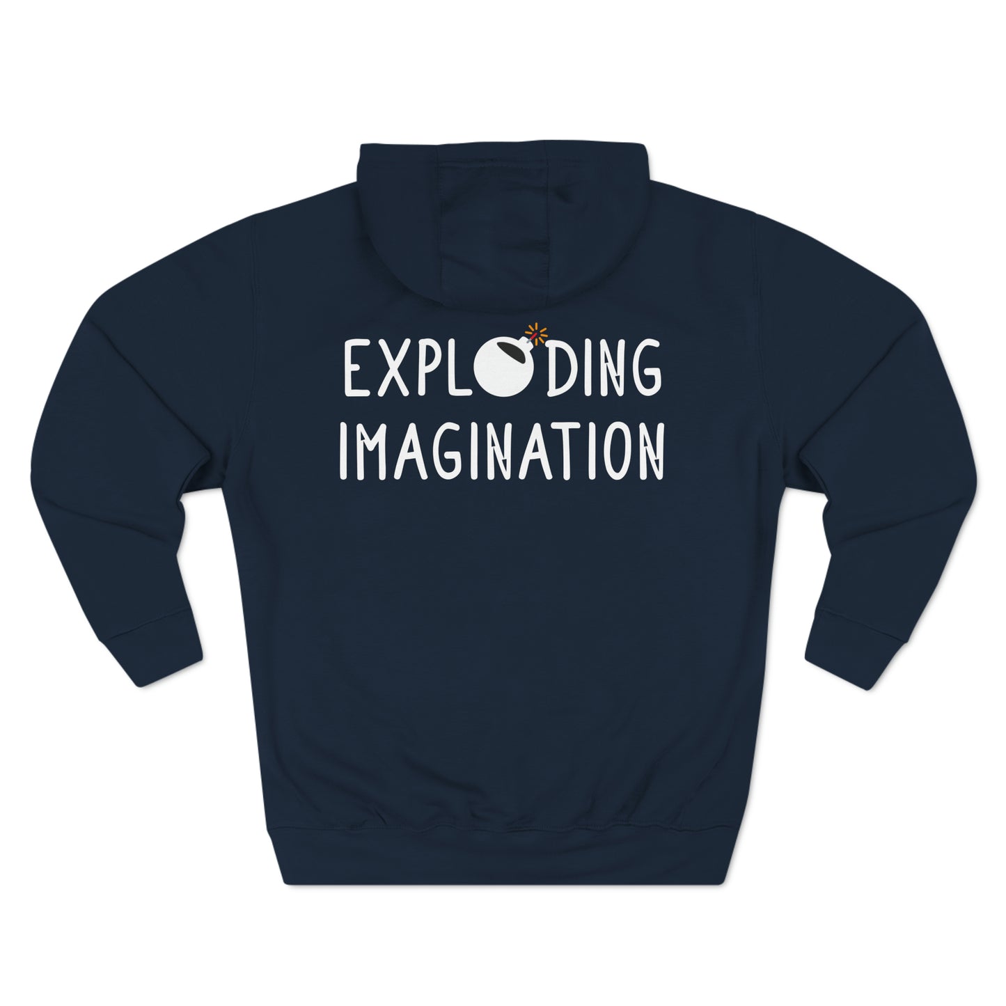 Exploding Imagination: 'Look Deeper' - Intense Eyes Three-Panel Fleece Hoodie