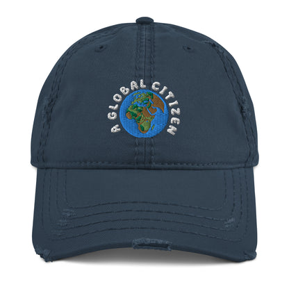 A Global Citizen - Africa and Europe Distressed Dad Hat